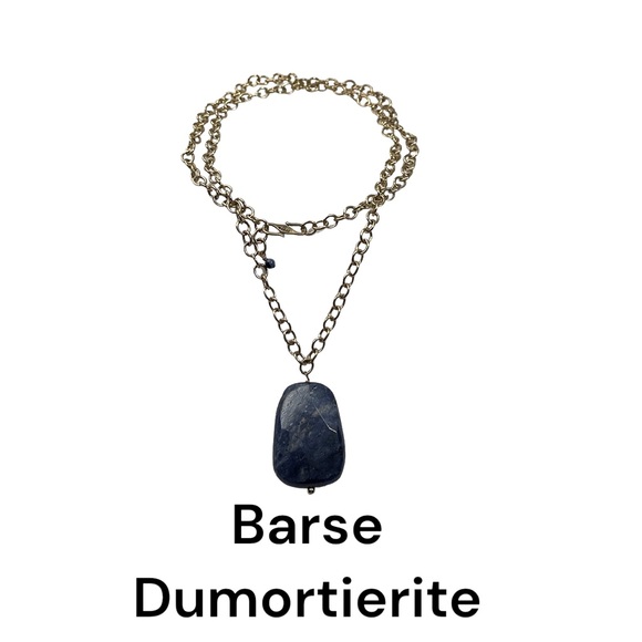 Barse Studio Thailand necklace pendant Dumortierite gold - Picture 2 of 8